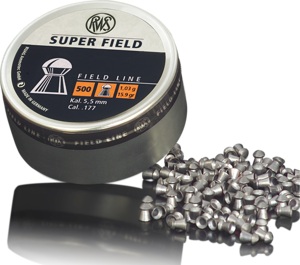 RWS Super Field 5.50mm Luchtdruk Kogeltjes blikje 500 RWS Super Field 5.50mm Luchtdruk Kogeltjes blikje 500